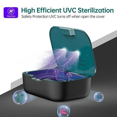 Hearing Aids Dryer Dehumidifier Led Uv Drying Case Timing and 2 Temperature Mode Type C Power Hearing Aid Maintenance Care Accessory