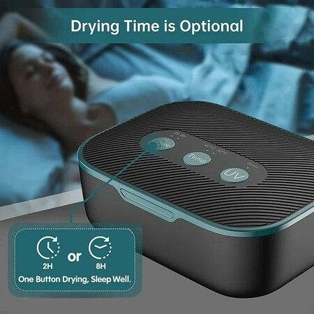 Hearing Aids Dryer Dehumidifier Led Uv Drying Case Timing and 2 Temperature Mode Type C Power Hearing Aid Maintenance Care Accessory