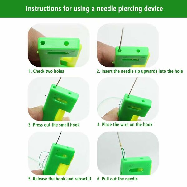 Automatic Needle Threader,DIY Hand Sewing Machine,Sewing Thread,for Embroidery,Cross Stitch Craft,3PCS,Random Color