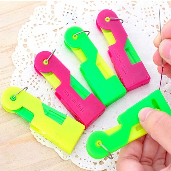 Automatic Needle Threader,DIY Hand Sewing Machine,Sewing Thread,for Embroidery,Cross Stitch Craft,3PCS,Random Color
