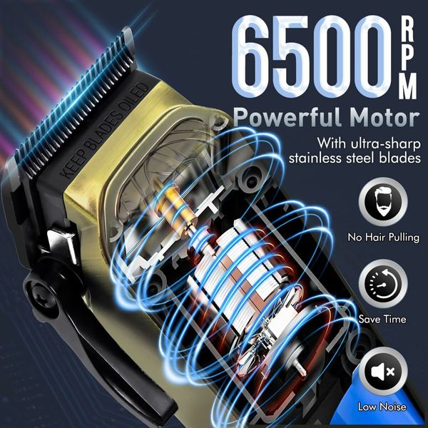 Professional Hair Clippers 3 in 1 Hair Trimmer Beard Trimmer Electric Shavers Razor for Men Cordless Beard Grooming Set LCD Display