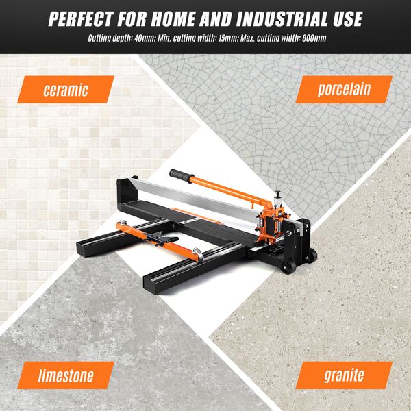 Manual Tile Cutter Tool Porcelain Ceramic Hand Cutting Machine Slicer Equipment with All Steel Frame Alloy Cutter Wheel Infrared Guide