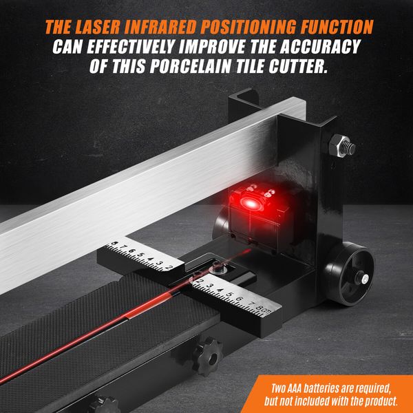 Manual Tile Cutter Tool Porcelain Ceramic Hand Cutting Machine Slicer Equipment with All Steel Frame Alloy Cutter Wheel Infrared Guide