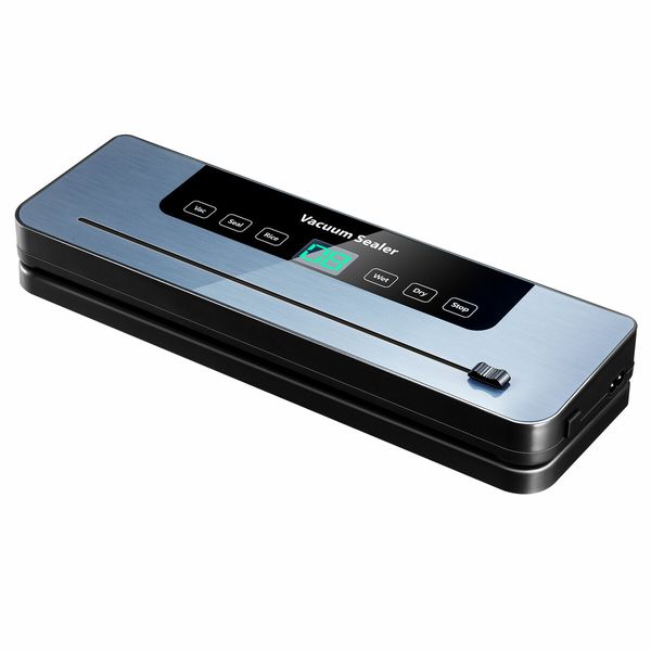 Kitchen Vacuum Sealer Fresh Meat Dry Wet Food Saver Storage Machine Heat Packing 80Kpa 120W Countertop Automatic Airtight Sous Vide Vac Jar with Bags
