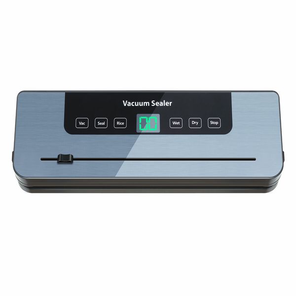 Kitchen Vacuum Sealer Fresh Meat Dry Wet Food Saver Storage Machine Heat Packing 80Kpa 120W Countertop Automatic Airtight Sous Vide Vac Jar with Bags