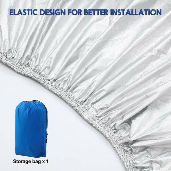 Waterproof Car Cover Outdoor Auto Automobile Protection All Weather Heavy Duty Full Vehicle Protector Wind Dust UV Proof with Storage Bag 3XL