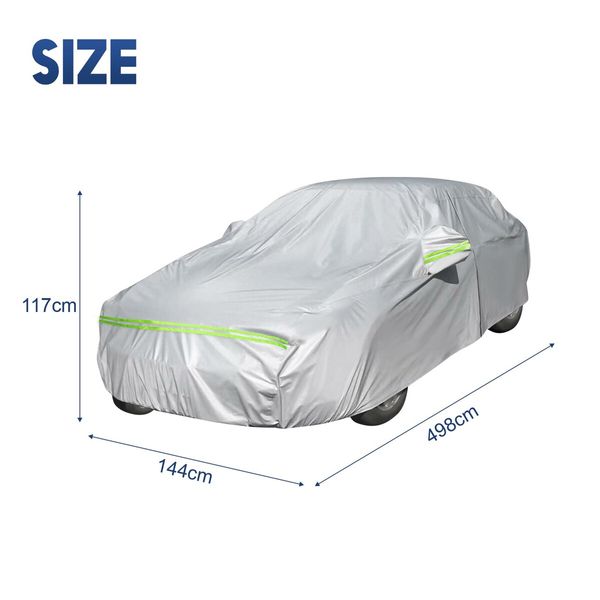 Waterproof Car Cover Outdoor Auto Automobile Protection All Weather Heavy Duty Full Vehicle Protector Wind Dust UV Proof with Storage Bag 3XL