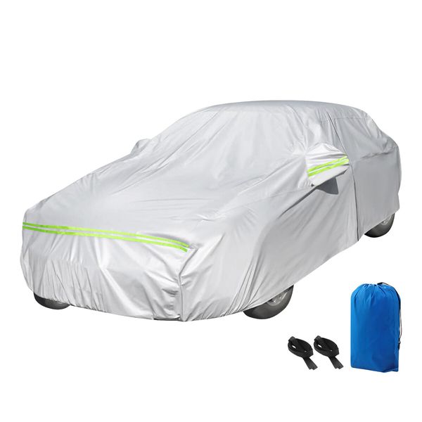 Waterproof Car Cover Outdoor Auto Automobile Protection All Weather Heavy Duty Full Vehicle Protector Wind Dust UV Proof with Storage Bag 3XL
