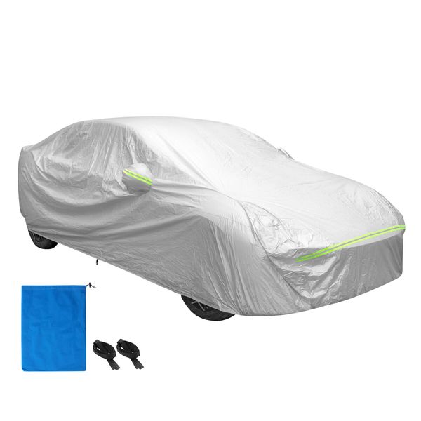 Waterproof Car Cover Outdoor Auto Automobile Protection All Weather Heavy Duty Full Vehicle Protector Wind Dust UV Proof with Storage Bag 3XL