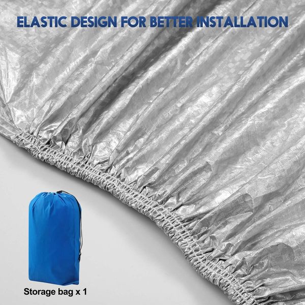 Waterproof Car Cover Auto Automobile Outdoor Heavy Duty Protection All Weather Full Vehicle Protector Dust Wind UV Proof with Storage Bag 3XL