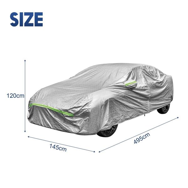 Waterproof Car Cover Auto Automobile Outdoor Heavy Duty Protection All Weather Full Vehicle Protector Dust Wind UV Proof with Storage Bag 3XL