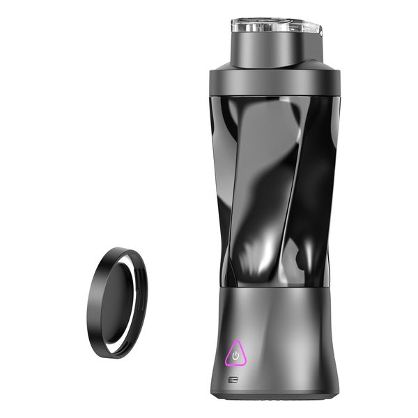 Rechargeable Portable Blender for Shakes and Smoothies,22OZ Mini Personal Blender with 6 Blades,Strong Cutting Bender Bottle Electric Cup,Black