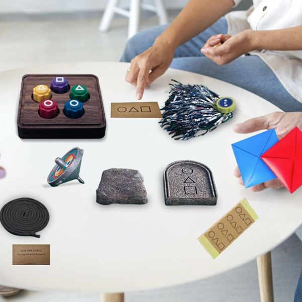 Traditional Korean Game Folk Play Gaming Set Jegichagi Gonggi Biseokchigi Paengy Ddakji Family Night Travel Fun Outdoor Activities