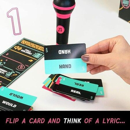 Grab The Mic Karaoke Card Game Exciting Grab The Mic,Karaoke Board Game with 250 Cards for Fun Family Hilarious Games Night,Birthday Party,Music Lover