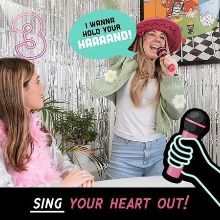 Grab The Mic Karaoke Card Game Exciting Grab The Mic,Karaoke Board Game with 250 Cards for Fun Family Hilarious Games Night,Birthday Party,Music Lover