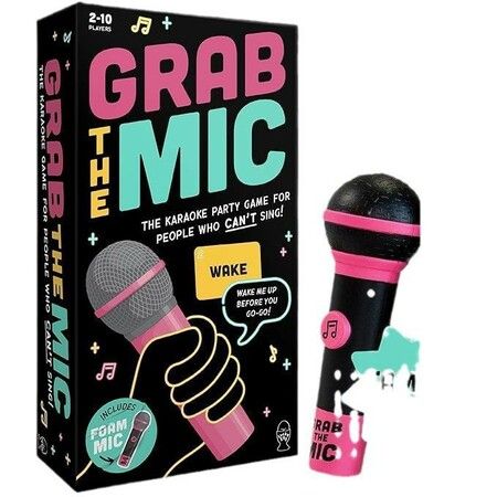 Grab The Mic Karaoke Card Game Exciting Grab The Mic,Karaoke Board Game with 250 Cards for Fun Family Hilarious Games Night,Birthday Party,Music Lover