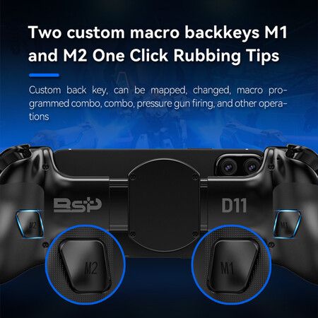 Black BSP-D11S Game Controller with Stretching And Semiconductor Cooling Fan Compatible with PC Android Apple Switch And Other Platforms