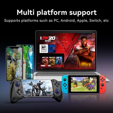 Black BSP-D11S Game Controller with Stretching And Semiconductor Cooling Fan Compatible with PC Android Apple Switch And Other Platforms