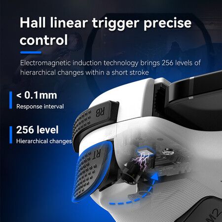 White BSP-D11S Game Controller with Stretching And Semiconductor Cooling Fan Compatible with PC Android Apple Switch And Other Platforms