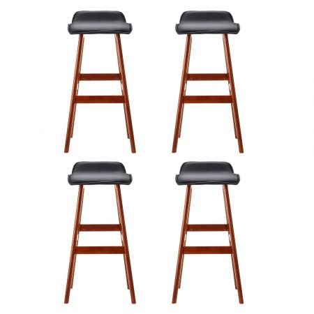 Artiss 4x Bar Stools Wooden Stool Black