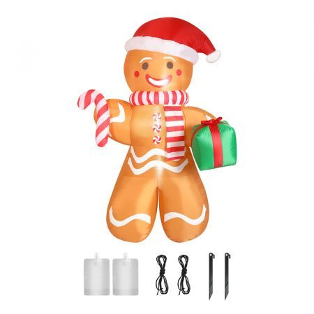 Christmas Inflatable Outdoor Gingerbread Man 2.5M