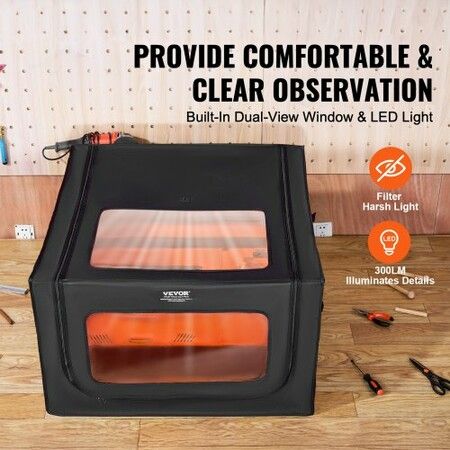 Laser Engraver Enclosure 800 x 800 x 500 mm Fireproof Protective Cover