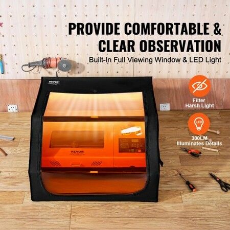Laser Engraver Enclosure 800 x 800 x 500 mm Fireproof Protective Cover