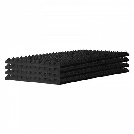 Acoustic Foam Panels 4 Pack 48 x 24 x 2 in for Studio Wall and Ceiling