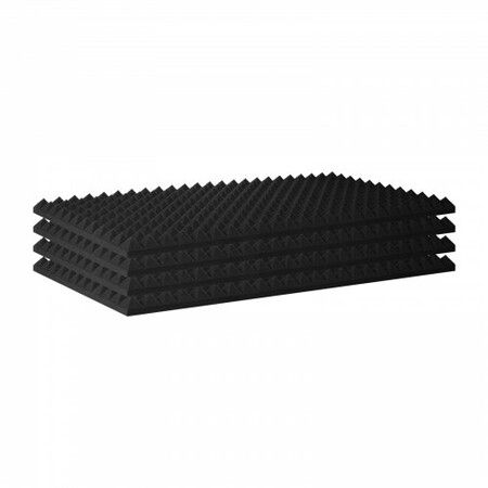 Acoustic Foam Panels 4 Pack 48 x 24 x 2 in for Studio Wall and Ceiling