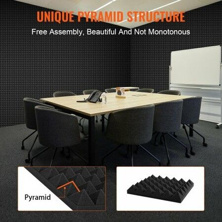 Acoustic Foam Panels 36 Pack 12 x 12 x 2 in for Studio Wall and Ceiling