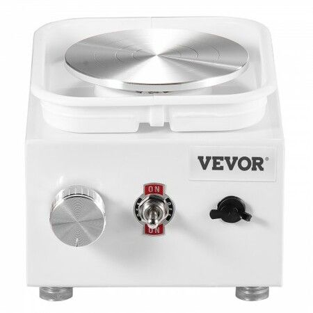 Mini Pottery Wheel Electric Ceramic Wheel Machine 0-320RPM Speed White