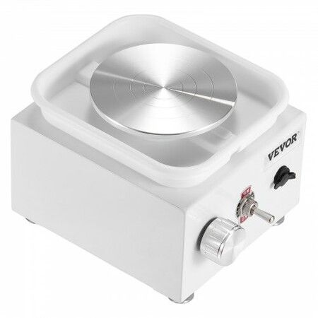 Mini Pottery Wheel Electric Ceramic Wheel Machine 0-320RPM Speed White