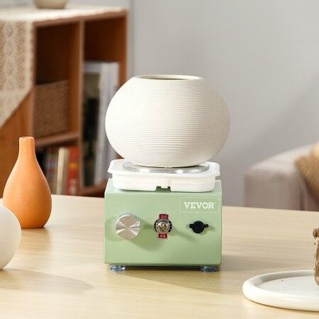 Mini Pottery Wheel Electric Ceramic Wheel Machine 0-320RPM Speed Green