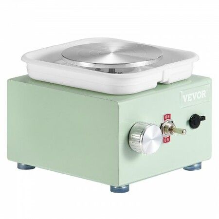 Mini Pottery Wheel Electric Ceramic Wheel Machine 0-320RPM Speed Green