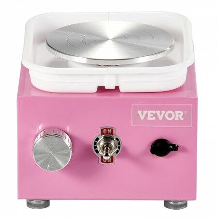 Mini Pottery Wheel Electric Ceramic Wheel Machine 0-320RPM Speed Pink