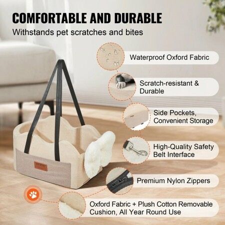 Center Console Dog Car Seat Dog Booster Car Seat for Small Dog 3.6 kg