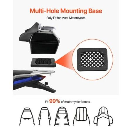 48L Motorcycle Top Case Universal Motorbike Tail with Reflective Panel