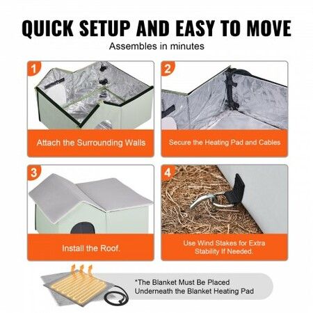 Heated Cat House Foldable Kitty Shelter with Heated Pad Green Large