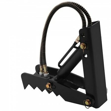Hydraulic Backhoe Thumb 45.7cm 1.27cm Thickness Heavy Duty Excavator Thumb Black Steel Weld On Thumb Attachments with Hydraulic Cylinder Mechanical Hydraulic Thumb