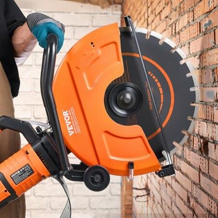 Electric Concrete Saw 16 in 2800 W 15 A Motor Circular Saw Cutter with Max. 6 in Adjustable Cutting Depth Wet Disk Saw Cutter