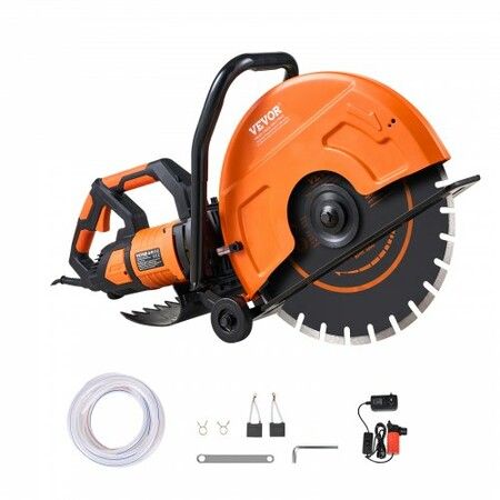 Electric Concrete Saw 16 in 2800 W 15 A Motor Circular Saw Cutter with Max. 6 in Adjustable Cutting Depth Wet Disk Saw Cutter