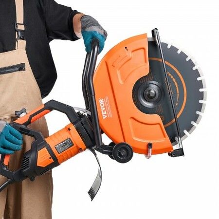 Electric Concrete Saw 16 in 2800 W 15 A Motor Circular Saw Cutter with Max. 6 in Adjustable Cutting Depth Wet Disk Saw Cutter