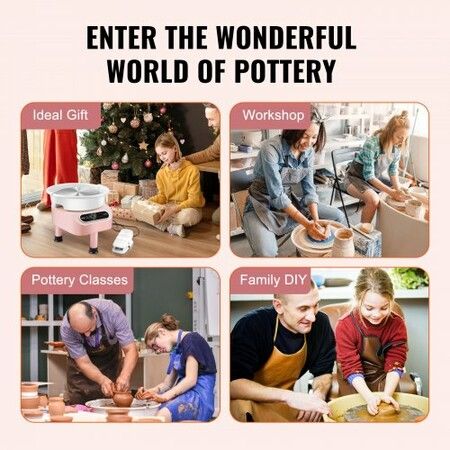 Pottery Wheel 10 inch Pottery Forming Machine 350W Electric Wheel for Pottery with Foot Pedal and LCD Touch Screen Direct Drive Ceramic Wheel