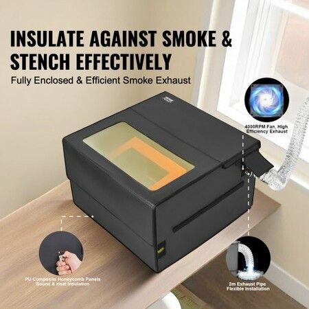 Laser Engraver Enclosure 800 x 800 x 500 mm Fireproof Protective Cover