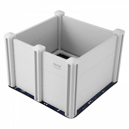 Dog Whelping Box 28.3x28.3x18.1in PVC with Rails Pee Pad for Dogs Puppies