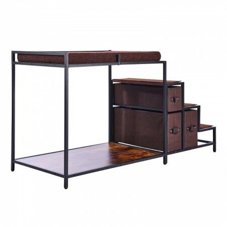 Pet Bunk Bed Dog/Cat Window Perch with Stairs Storage Medium Size