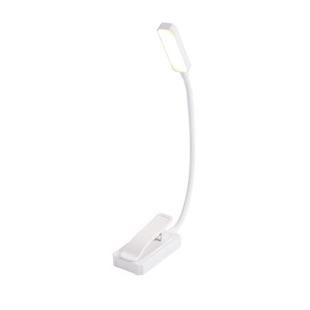 9 LED Rechargeable Book Light for Reading in Bed, Eye Caring 3 Color Temperatures for Book Lovers, White