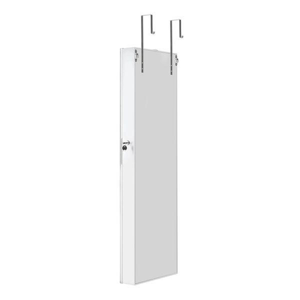 LUXSUITE LED Makeup Mirror Cabinet Armoire Jewellery Storage Full Length Lighted Vanity Dressing Door Wall Mounted Bedroom 3 Lighting Colours Lockable