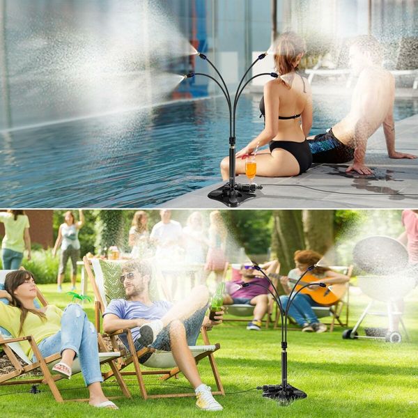 Standing Misters for Outside Patio, Portable Stand Misting System for Cooling Outdoor, Patio Cooling, Backyard, Porch, Sprinkler