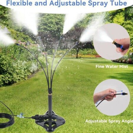 Standing Misters for Outside Patio, Portable Stand Misting System for Cooling Outdoor, Patio Cooling, Backyard, Porch, Sprinkler